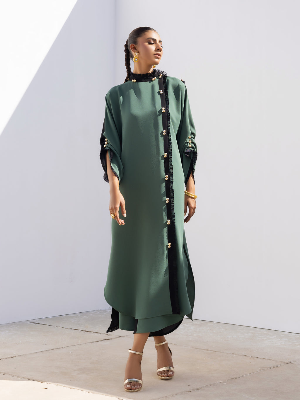 Reem - Dark Green & Black
