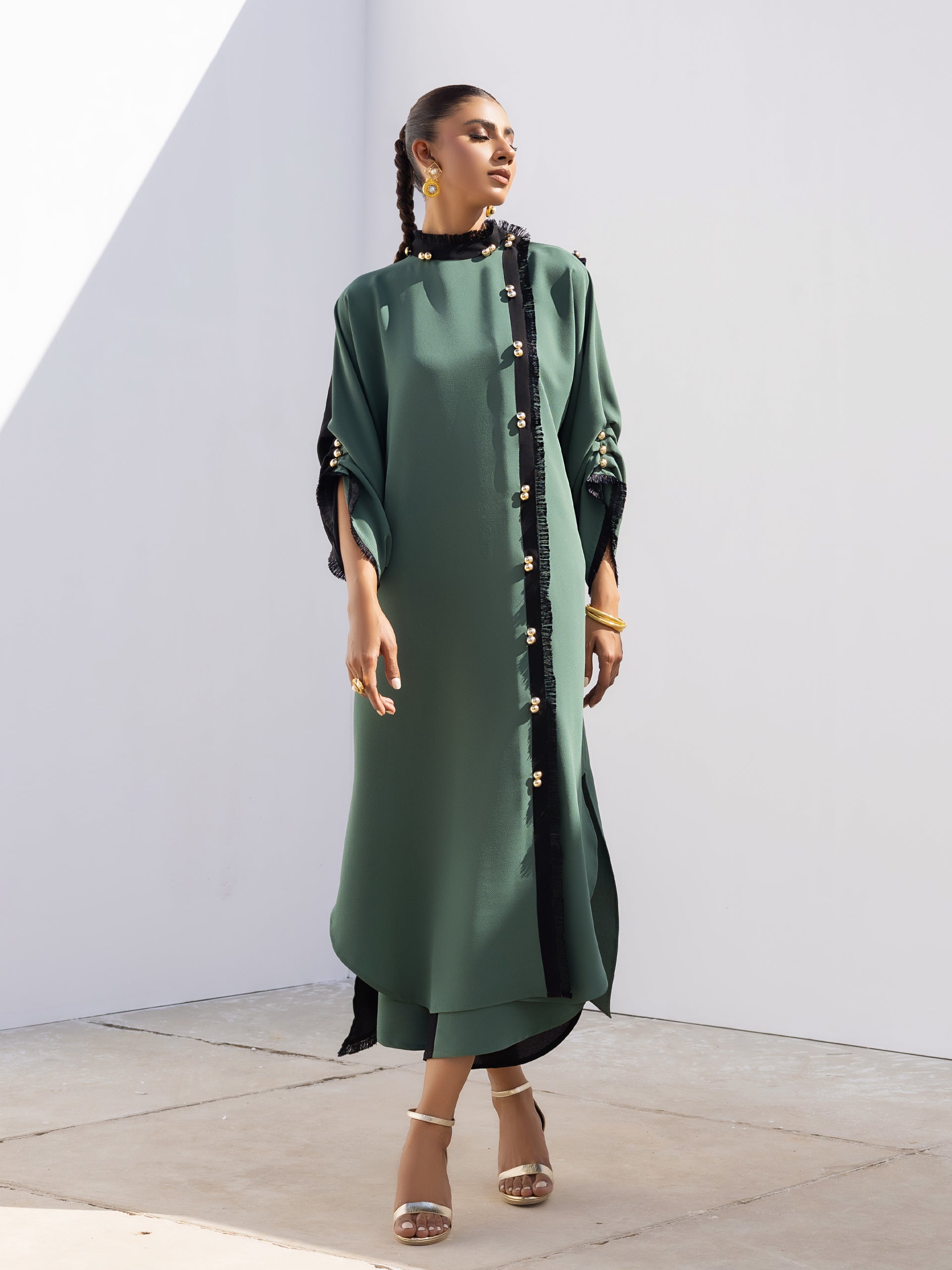 Reem - Dark Green & Black