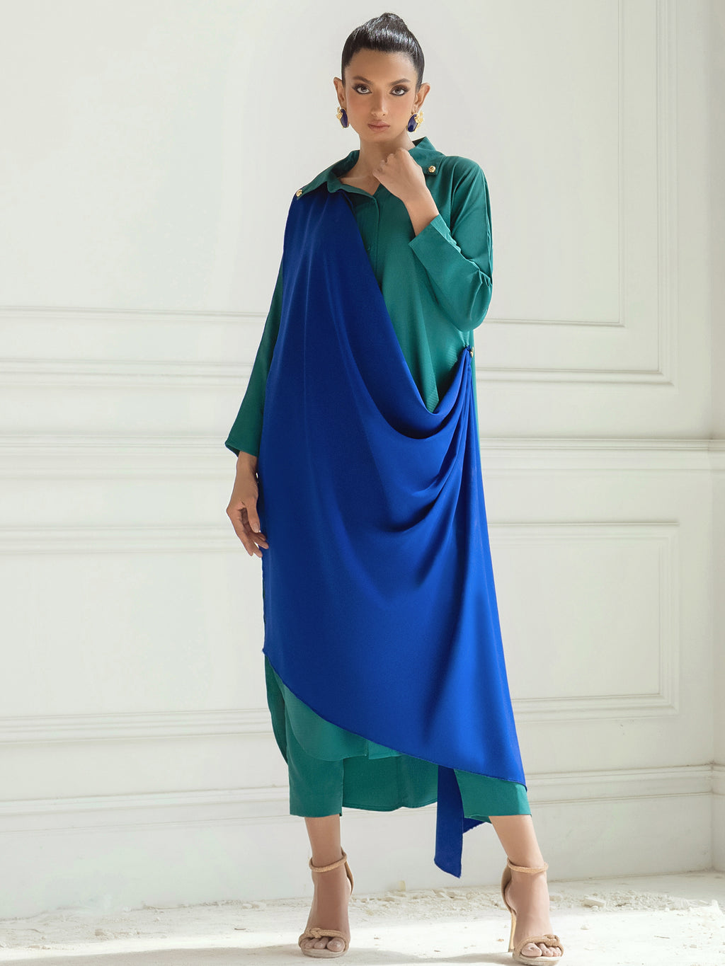 Seeana - Green & Ink Blue